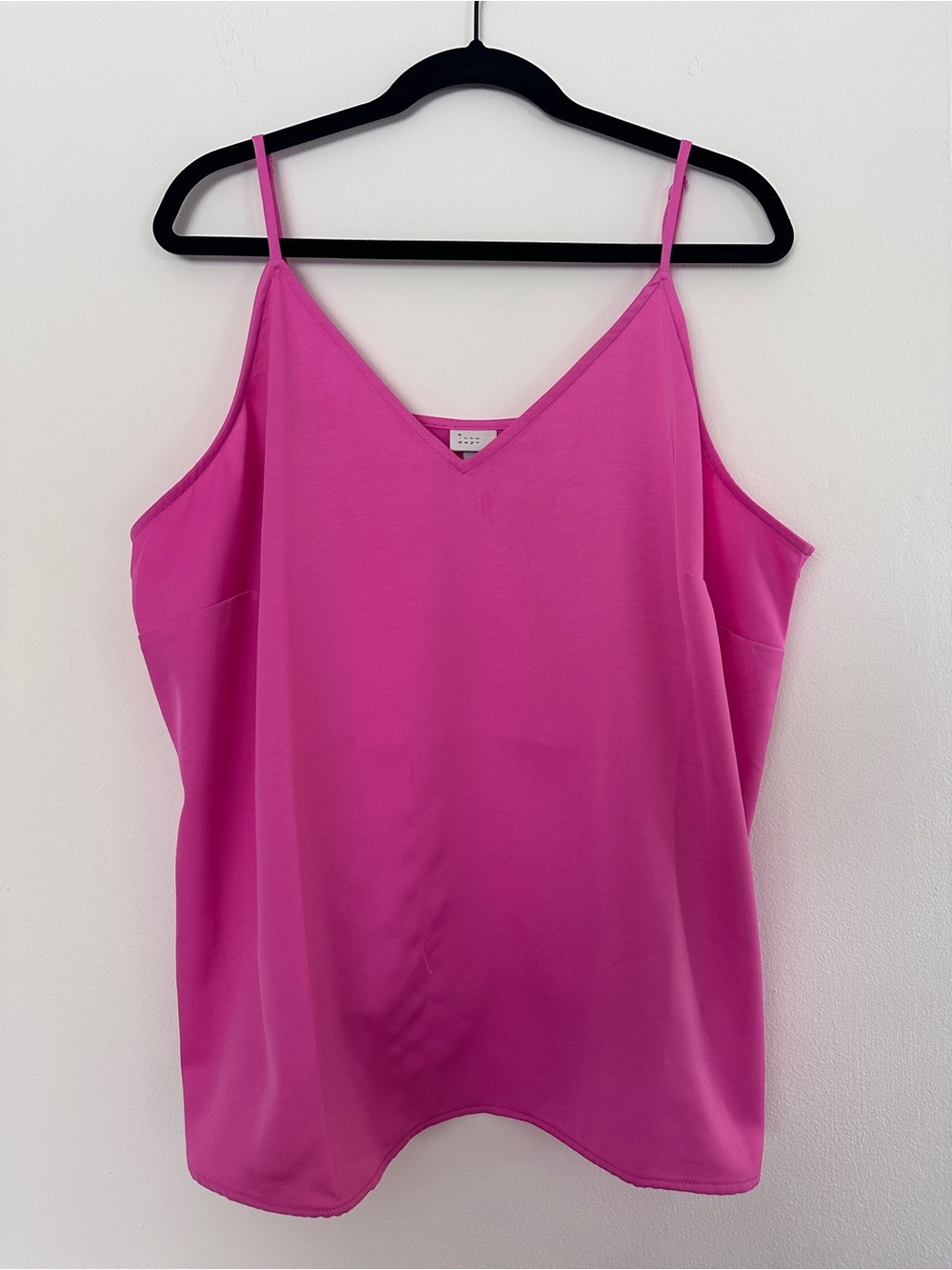 Bright Pink V-Neck Spaghetti Strap Women's Top